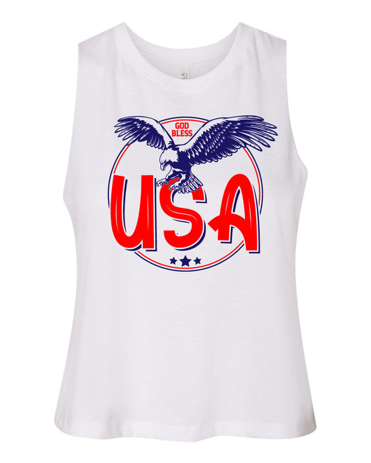 God Bless the USA Crop Tank