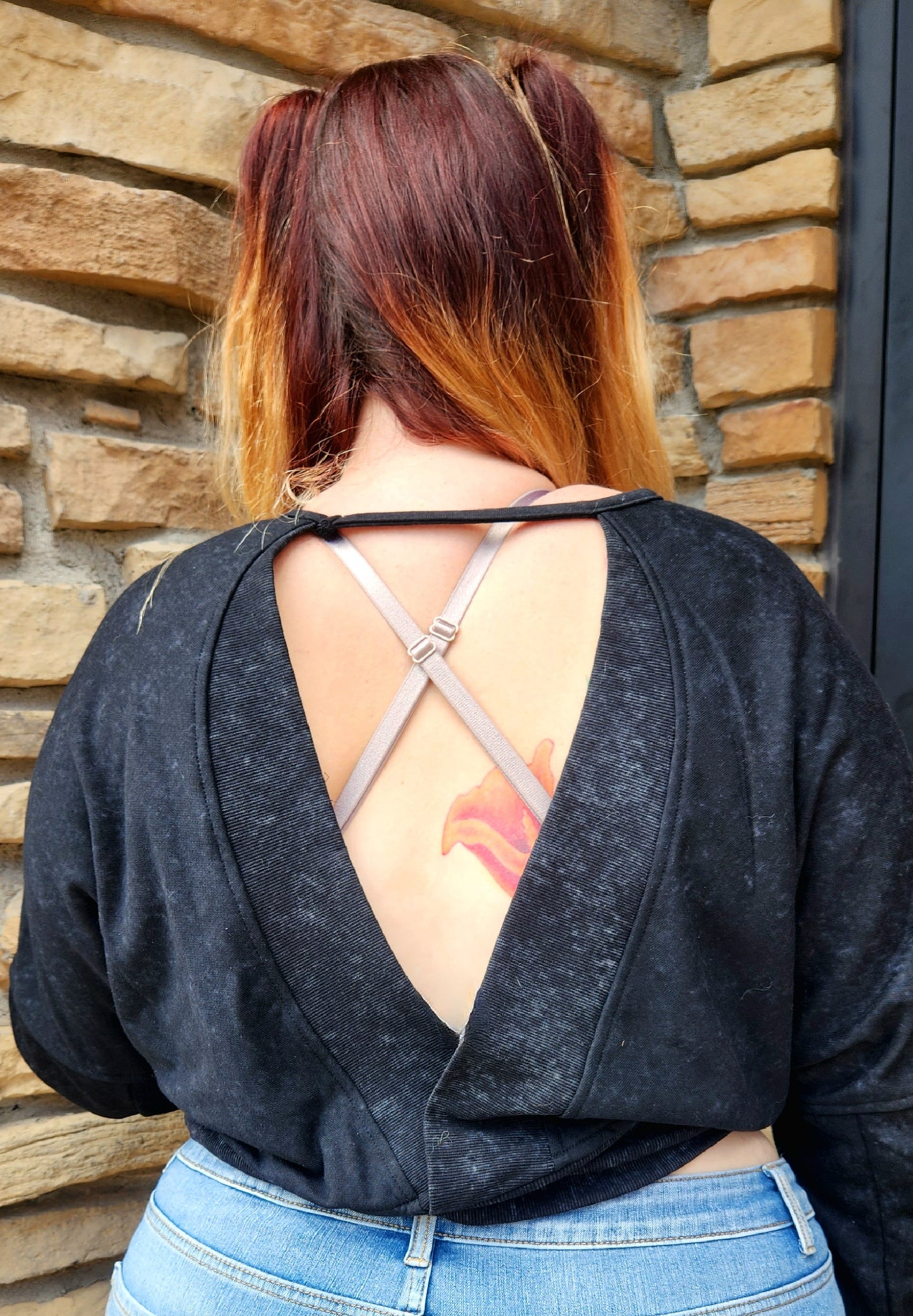 Def Tired Open Back Sweatshirt