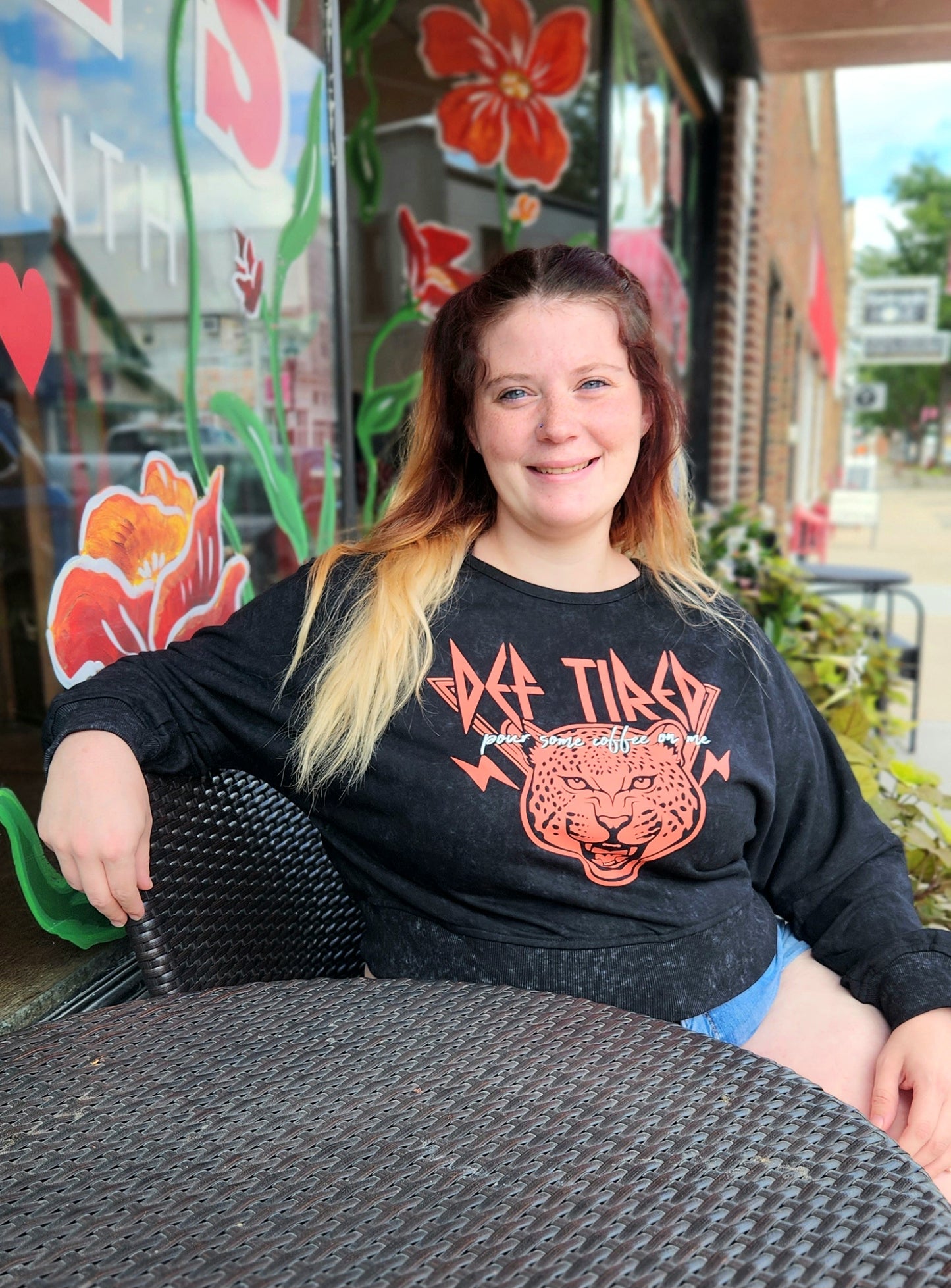 Def Tired Open Back Sweatshirt