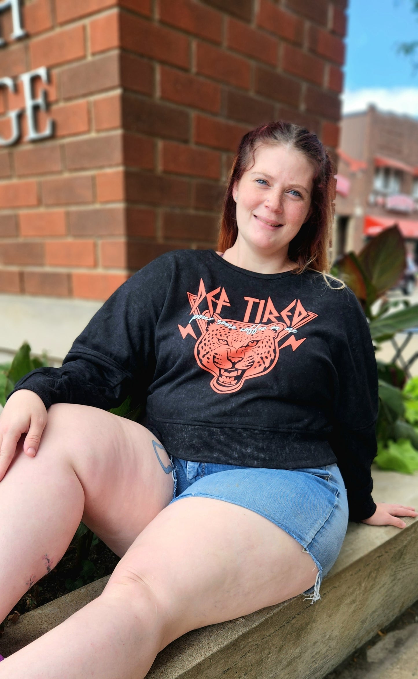 Def Tired Open Back Sweatshirt