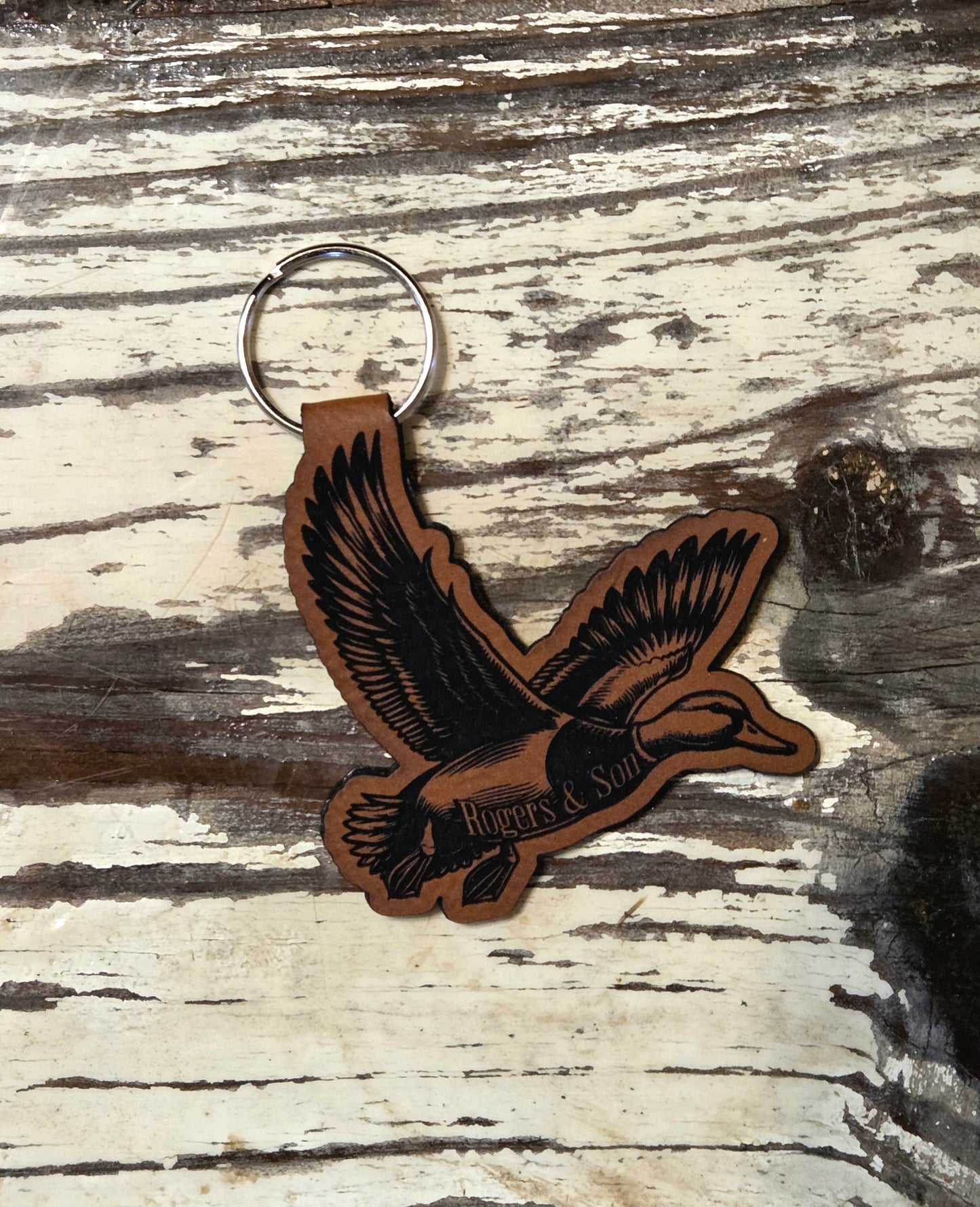Rogers and Son Duck Logo Keychain