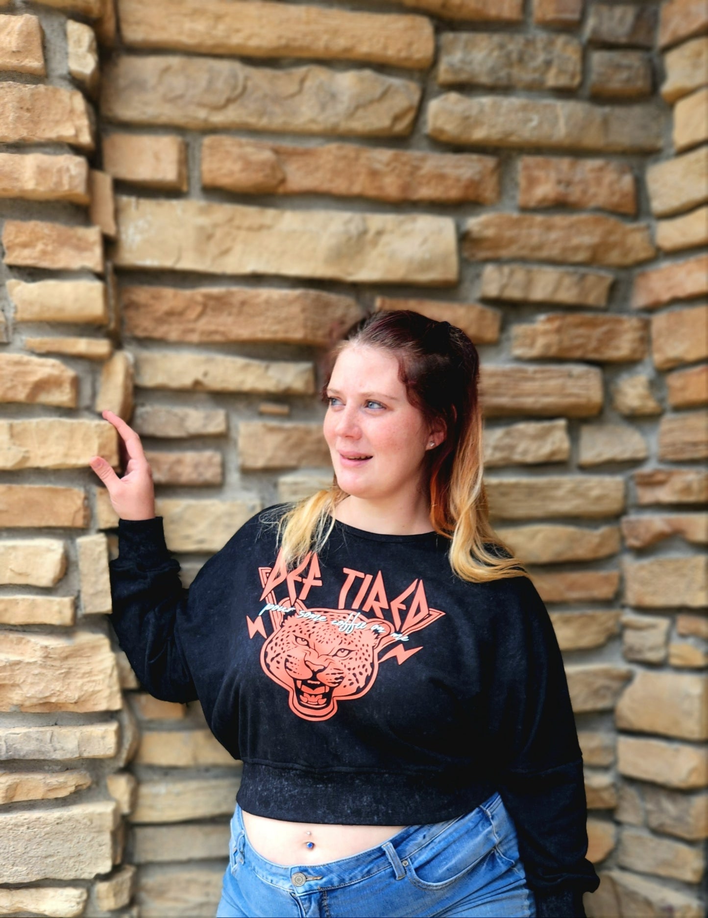 Def Tired Open Back Sweatshirt