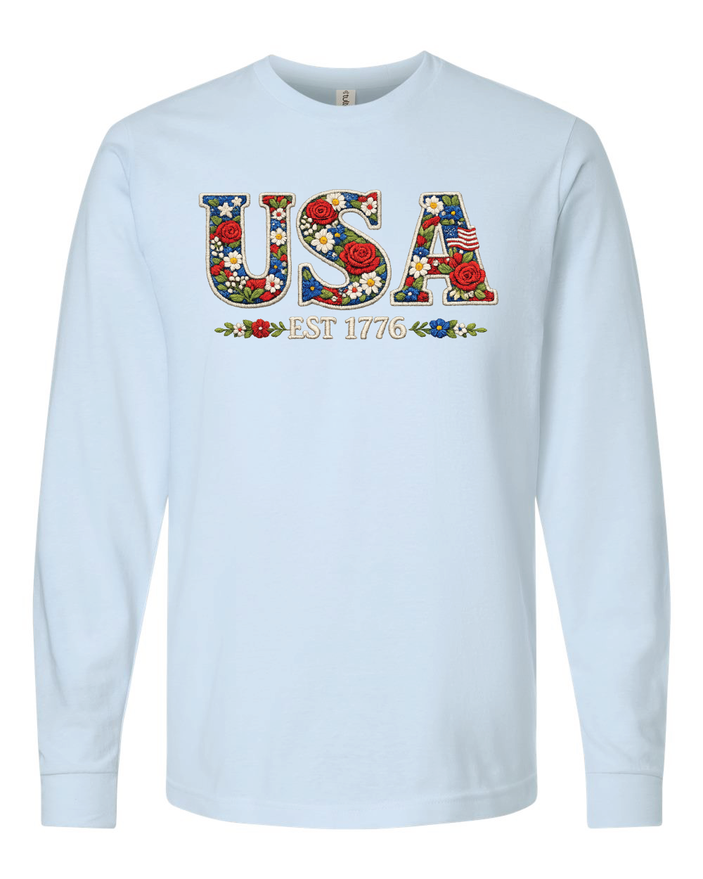 USA Florals Long Sleeve Tee