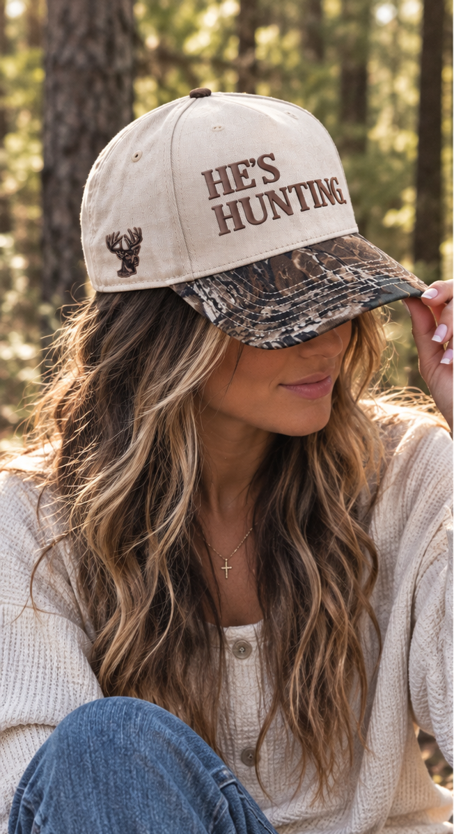 He's Hunting Patch Hat