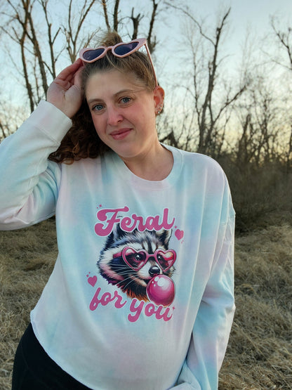 Feral for You Crop Sweatshirt