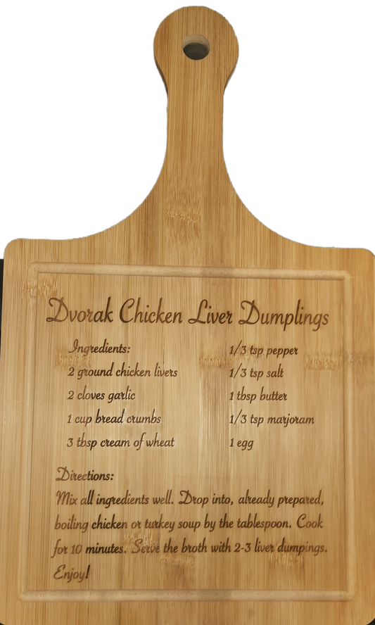 Custom Recipe Cutting Board